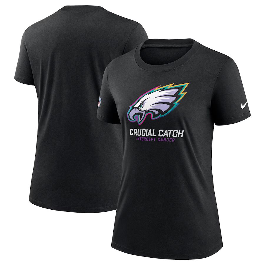 Women Philadelphia Eagles 2024 Nike NFL black T shirts